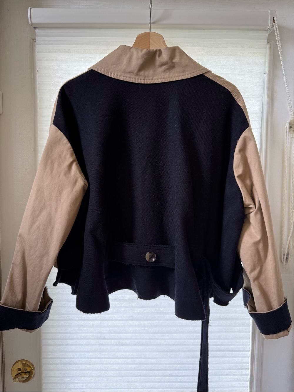 ZARA Tan Cropped Trench Jacket - Picture 5 of 6